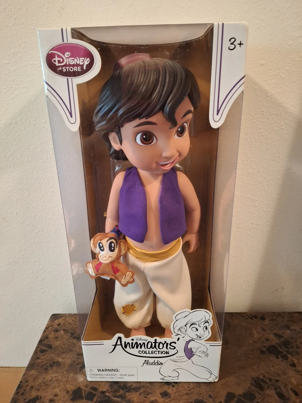 Disney Animators' Collection Aladdin Doll - Purple Vest, White Pants New